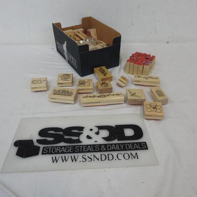 31 D.O.T.S Brand Stamps, Various Designs Wood & Rubber Decorative Stamps