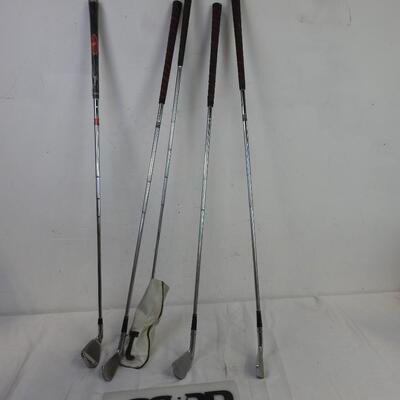 5 Golf Clubs, Various Brands: Nicklaus, Wilson, etc.