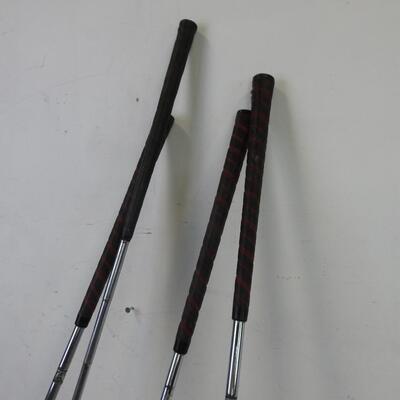 5 Golf Clubs, Various Brands: Nicklaus, Wilson, etc.