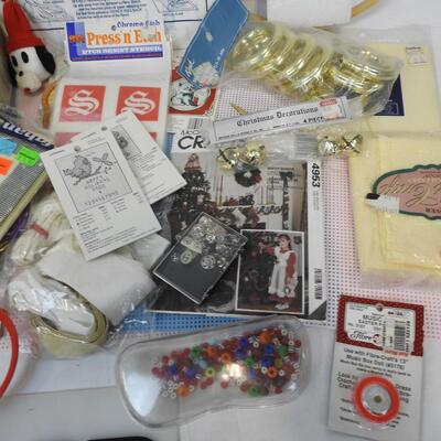 Crafts Lot: Beads, Cross Stick Patterns and Boards, Self Stick Board etc.