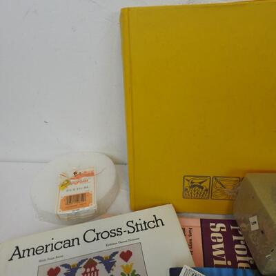 Crafts Lot: Beads, Cross Stick Patterns and Boards, Self Stick Board etc.