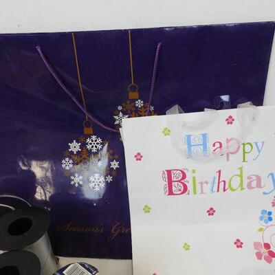 Party Supplies: Ribbon, GIft Bags All Sizes, Bows, Table Clothes, Cards and More