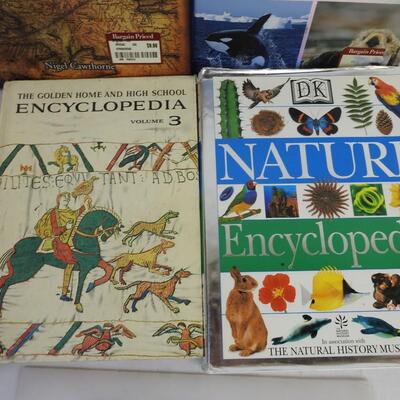 4 Illustrated Books, Ocean Life Encyclopedia, Nature Encyclopedia