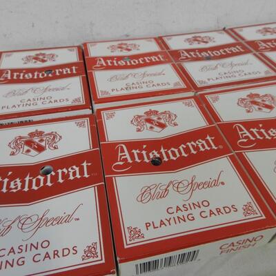 12 Playing Cards, Used Casino Cards, Aristocrat