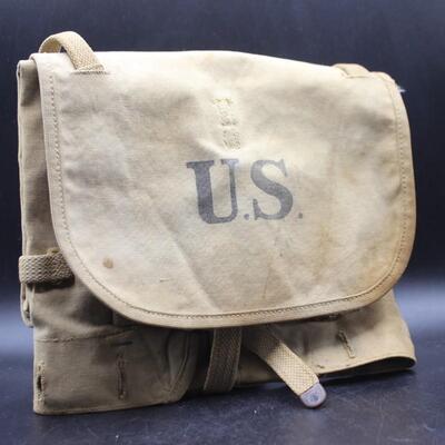 WWI US Military Haversack Backpack Bag 1918