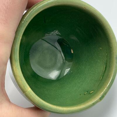 Two Small Green Ceramic Bowls (FO-HS)