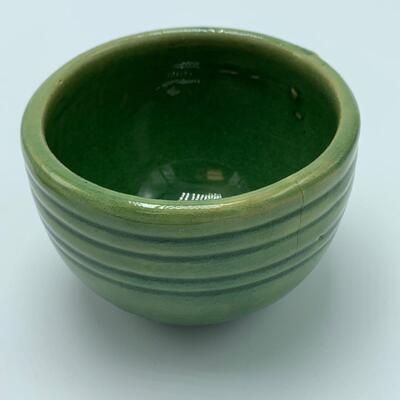 Two Small Green Ceramic Bowls (FO-HS)
