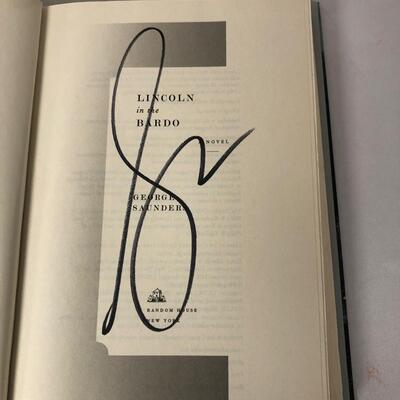 Signed, First Edition Book:  Lincoln in the Bardo by George Saunders (BO-KM)