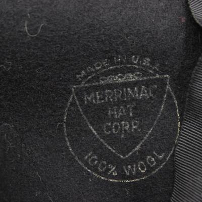 Vintage Women's Black Wool Hat Merrimac Hat Corp