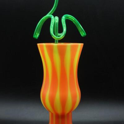 Funky Yellow and Orange Plastic Drink Cups