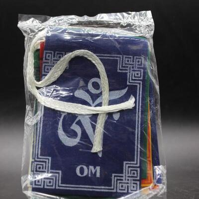 Om Mani Padme Hum Buddhist Tibetan Healing Mantra Banner Praise to the Jewel in the Lotus