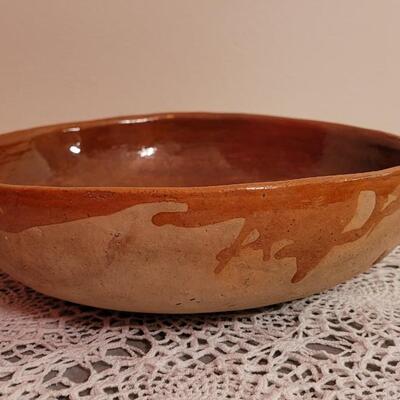 Lot 97: Vintage Mexican Tlaquepaque Tonala Redware Ceramic Bowl