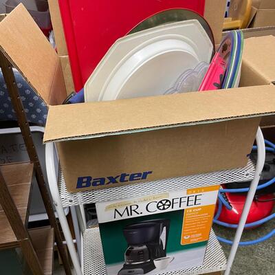 Shelving with coffee pot