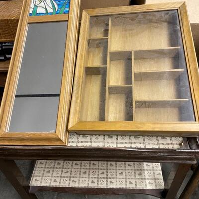 Display case and mirror