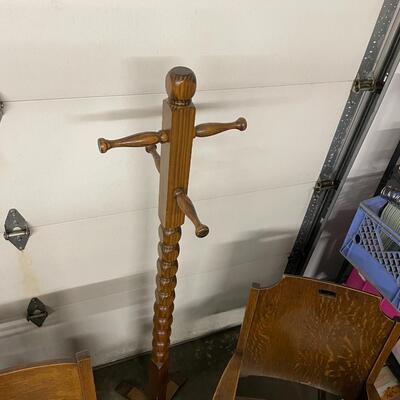 Wooden coat rack