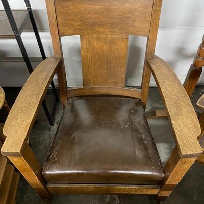 Padded seat wooden rocking chair
