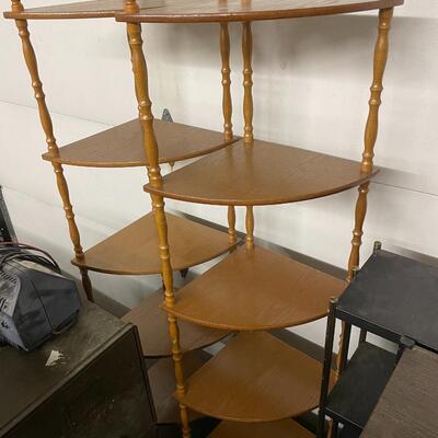 Corner rounded shelving stands
