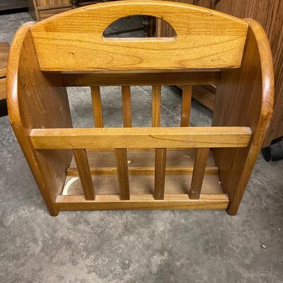 Wooden magazine rack