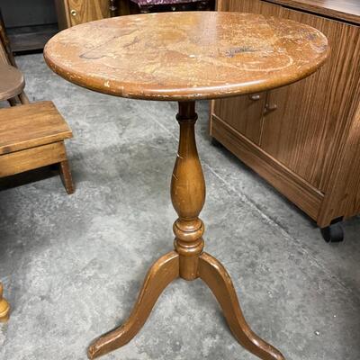Wooden round table