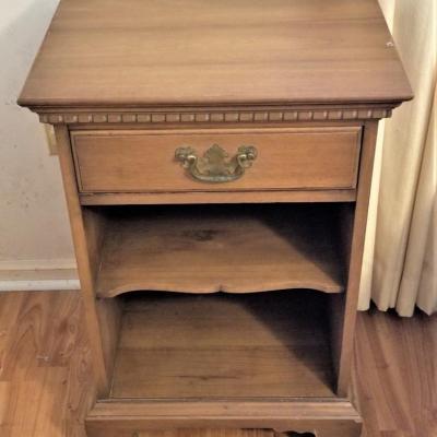Lot #58  Vintage Night Stand - Davis Cabinet Company - solid Walnut