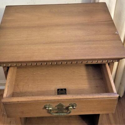Lot #58  Vintage Night Stand - Davis Cabinet Company - solid Walnut