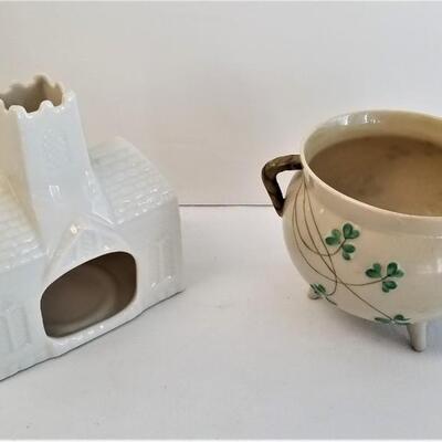 Lot #62  Two Pieces Belleek Porcelain