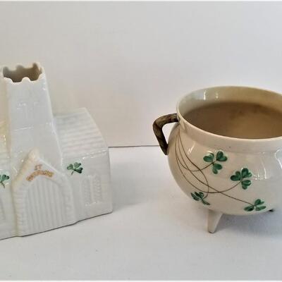 Lot #62  Two Pieces Belleek Porcelain