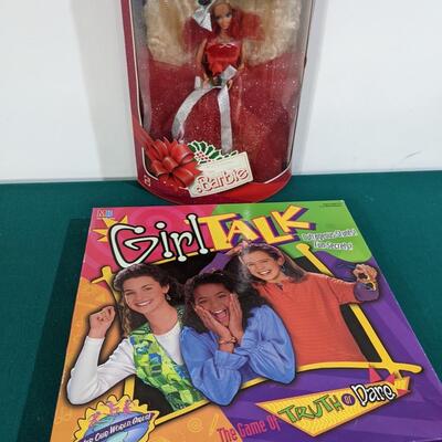 Happy Holidays 1988 Barbie Doll Special Edition and Girl Talk Game