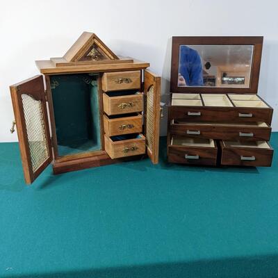 2 Wood Jewelry Boxes