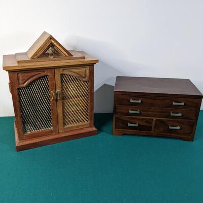 2 Wood Jewelry Boxes