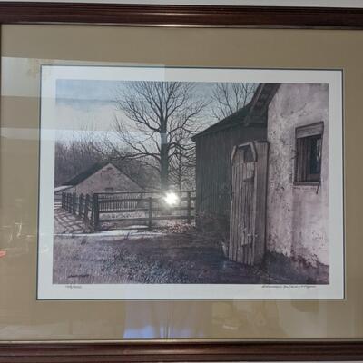 Homestead Farm Scene Art Print/Litho Signed and Numbered