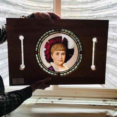 Victorian era Silk Screen Leaded Glass window