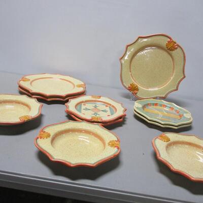 Horchow Hand Painted In Italy Plates & Bowls - 10 Pieces