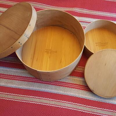Pair of Round Colonial Boxes - Frye's Mill