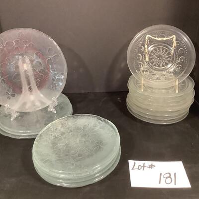A - 181  Clear Glass Plate Lot