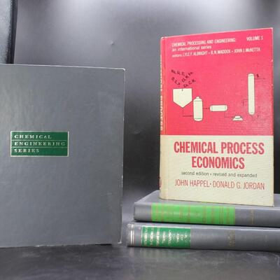 Lot of 4 Reference Academic Books on Chemical Engineering Economics