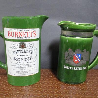 Sir Robert Burnett's White Satin Distilled London Dry Gin & White Satin Gin Pub Jug Pitchers