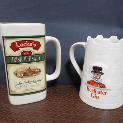 Locke's Irish Whiskey & Beefeater Gin Pub Jug Pitchers