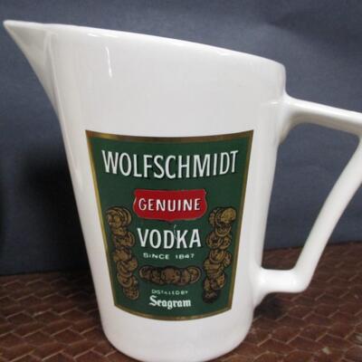 Superior Locomotive Gin & Wolfschmidt Vodka Pub Jug Pitchers