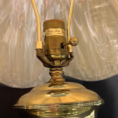 B - 183 Pair of Kaiser Kuhn Lamps with New Shades