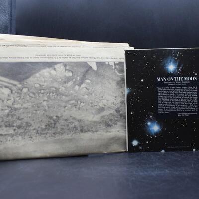 Vintage First Look at Mars Newspaper & Man on the Moon News Record Walter Cronkite