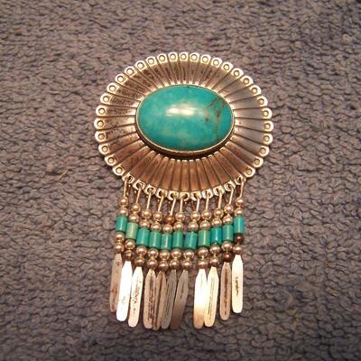 LOT 6 WONDERFUL LOT OF NATIVE AMERICAN STERLING TURQUOISE JEWELRY SIGNED