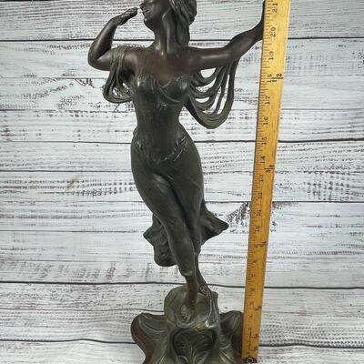 Bronze Le Baiser Par Flora Woman Posing Metal Sculpture Statue