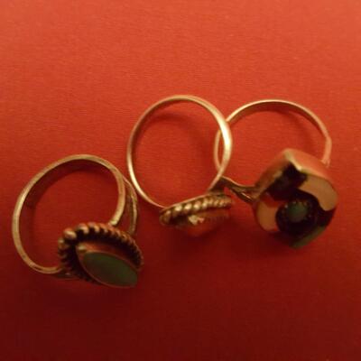 Trio of Turquoise Rings