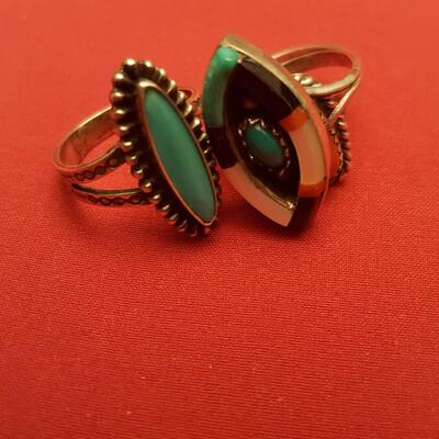 Trio of Turquoise Rings