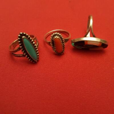 Trio of Turquoise Rings