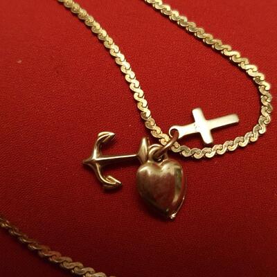 Faith, Hope & Charity Sterling Necklace