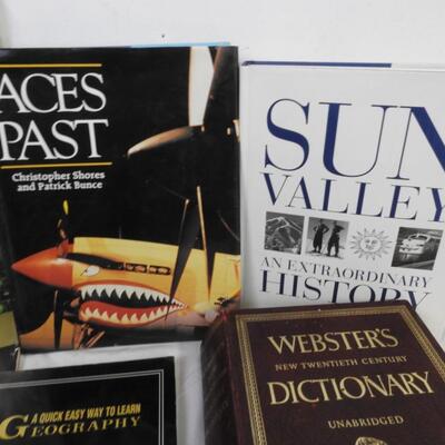 6 Nonfiction Geography Books: Webster's Dictionary -to Road Atlas