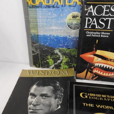 6 Nonfiction Geography Books: Webster's Dictionary -to Road Atlas