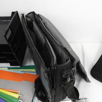 Office Lot: Folders, Ne Belkin Messenger Bag, Paper Orgainzers